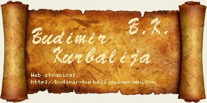 Budimir Kurbalija vizit kartica